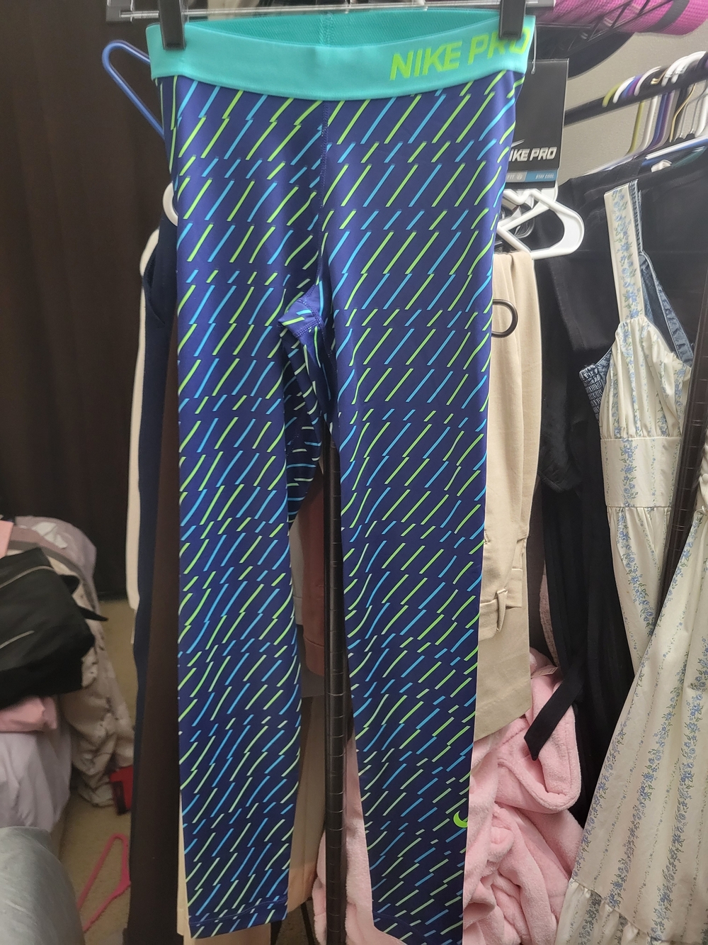 Nike Pro Women's Compression Leggings - Teal & Navy